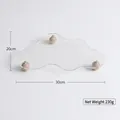 Cloud-shaped acrylic dessert tray with wooden ball feet, 30x20cm elegant display stand - Cloud Style A