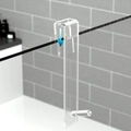 Gancio trasparente in acrilico per porte doccia in vetro con design a forma di U senza foro - Trasparente