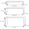 Set of 3 rectangular clear acrylic display risers in small medium and large sizes - Clear