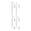 Wall-mounted clear acrylic controller stand with four hooks for gaming headsets - Clear