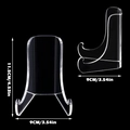 Supporto in acrilico trasparente con dimensioni di 11,5 cm di altezza e 9 cm di larghezza - M
