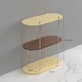 Nordic 3-tier small storage rack in milk tea color with curved acrylic shelves - Small (30x15cm) / Milk Tea 3-Tier