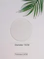 15cm round transparent acrylic ripple textured plate with 0.4cm thickness base - Fine Stripe Round 15cm