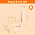Lot de 5 supports en acrylique transparent avec dimensions pour assiettes - Petit