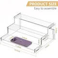 3-tier clear acrylic display stand dimensions for cupcakes and perfume storage organizers - Large Tiered Display Stand