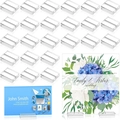 Set mit 24 transparenten Acrylkartenhaltern für Hochzeitsschilder und Tischnummern - 50 Stück