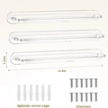 3-pack acrylic headband display racks measuring 14.4x1.55 inches with mounting screws - Clear