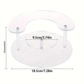 Two-tier clear acrylic display stand with circular base for perfumes and figures - Clear