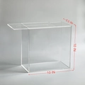 Transparente Acryl-Kartenbox mit Schiebedeckel, 10x10x5,5 Zoll, ideal für Hochzeiten - Transparent Ohne Text