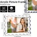 Cadre photo acrylique ondulé 13x18cm magnétique avec double face et épaisseur de 20mm - 6 Pouces (18*13cm)