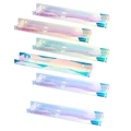 Set of 6 floating iridescent acrylic shelves for wall-mounted cosmetic storage display - 2 Pcs/Set / Iridescent