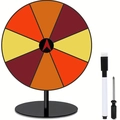 DIY colorful acrylic lucky spin wheel set with dry erase surface and black stand - 8 Grids Round Base