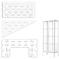 3Pcs acrylic shelves set for Milsbo greenhouse cabinets including laser cut DIY backboards - Set of 3