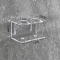 Porta spazzolino elettrico da parete in acrilico trasparente a 2 fori, 10x5,5x5,7 cm - Trasparente Doppio Foro