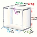 Clear acrylic magnetic display case for Elite Trainer Box storage and card protection - Small Booster Box Style (5mm)