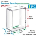Clear acrylic magnetic booster box protector for Pokemon cards with detailed dimensions - Inner Diameter 11.5*7.9*5.7cm (5mm)