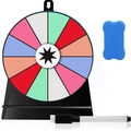 Ruota della fortuna da 6 pollici in acrilico con 12 slot colorati, pennarello e gomma - 12 Slot Classico
