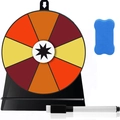 Ruota della fortuna in acrilico da 6 pollici con pennarello per feste e giochi di carnevale - 8 scomparti