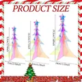 Set da 3 alberi di Natale in acrilico cangiante con specifiche dettagliate delle misure - Set di 3 Alberi di Natale
