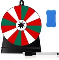 6 inch tri-color acrylic prize wheel spinner set with base, eraser, and marker pen - Inclined / Christmas Style With Pen
