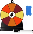 6-inch acryl prijzenwiel met kleurrijke 8-slots spinner, uitwisbare marker en wisser set - Schuin / 8 Slots Met Pen