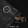 Portachiavi vintage a forma di pesce rosso in lega di bronzo con squame cave - Stile Pesce Rosso A