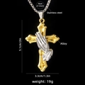 Hip hop roestvrijstalen ketting met biddende handen en kruishanger, 70 cm ketting - Kruis Stijl Nr.124 (A1120) / 70cm Stalen Ketting