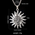 Collar de acero inoxidable con colgante ojo de horus y grabados de runas antiguas - Ojo de Horus A (Con Cadena de Acero)