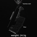 Men's punk black cleaver pendant necklace made of alloy and stainless steel pearl chain - Black Cleaver (60cm)