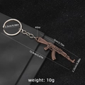 Portachiavi modello fucile AK47 in lega di bronzo con lunghezza totale di 12,9 cm - Modello Arma AK47 (N. 41)