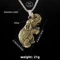 Vintage elephant pendant necklace in bronze finish with 70cm stainless steel chain - Elephant (Bronze) + 70cm Steel Chain