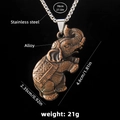 Vintage elephant pendant necklace in antique bronze finish with stainless steel chain - Elephant (Copper) + 70cm Steel Chain