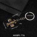Portachiavi vintage a forma di astronave in lega di bronzo con dimensioni dettagliate - Aereo A (Bronzo)