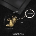 Portachiavi vintage a forma di elefante in bronzo con dimensioni e trama dettagliata - Stile Elefante A (Bronzo)