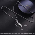 Collar para hombre con colgante de cimitarra punk hecho de acero inoxidable plata - Estilo Bayoneta 2