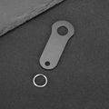 Piastra di montaggio moto in metallo nero spazzolato con O-ring in acciaio inox - Nero