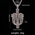 Gotische Kreuzkette mit Flügeln in Antik-Silber, 70 cm lange Edelstahlkette für Herren - Kreuz Nr. 87 + 70cm Stahlkette