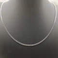 Minimalist 3mm stainless steel Cuban link chain necklace displayed on a black neck bust - 3mm*61cm / Silver