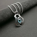 Punk vintage titanium steel necklace featuring a realistic blue evil eye shield pendant - Blue Eye Pendant Only (Without Chain)