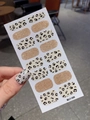 Dettaglio macro di LT-056 adesivi per unghie impermeabili leopardo crema e glitter - Stile Mix Leopardato e Glitter / Foglio non Imballato (LT-056)