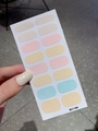 Détail de stickers à ongles macaron aux pois blancs pour l'art de la manucure DIY - Feuille Seule (LT-069)