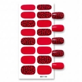Rode en luipaardprint nagelstickers set LT-193 met 14 stuks op professionele kaart - 16 Tips