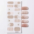Adesivi per unghie farfalla glitter oro champagne con stelle e motivi a rombi - Stile Farfalla Stella Glitter (LT-075) / 16 Pezzi