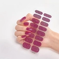 Glitter rose red gradient nail polish stickers in CS-037 style for easy DIY manicure - Rose Red Glitter (CS-037)
