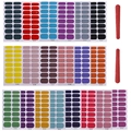 Set of 20 colors waterproof solid nail polish stickers with two red nail files included - CS-1 Combination