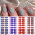 Set of 4 gradient nail art stickers featuring blue, purple, orange, and green ombre effects - Gradient Color Collection 4 (CSZH-4)