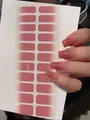 Pink and white gradient semi-cured gel nail stickers with a high-gloss finish - Pink White Gradient (002)