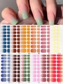 Palette détaillée de stickers à ongles dégradés avec couleurs variées et effet final - Style Dégradé (CSZH12-02)