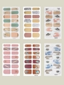 Set van 6 kleurrijke nagelstickers met marmer-, glitter- en matte geometrische patronen - Matte Marmer Combinatie (DQ3ZH6-02) / 6 stuks