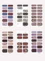 Set van 6 kleurrijke nagelstickers met luipaard-, marmer- en glitterpatronen - Luipaard Pailletten Combinatie (DQ3ZH6-03) / 6 stuks